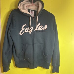 Philadelphia Eagles Jacket Womens XL Green NFL Football Team Apparel Full Zip